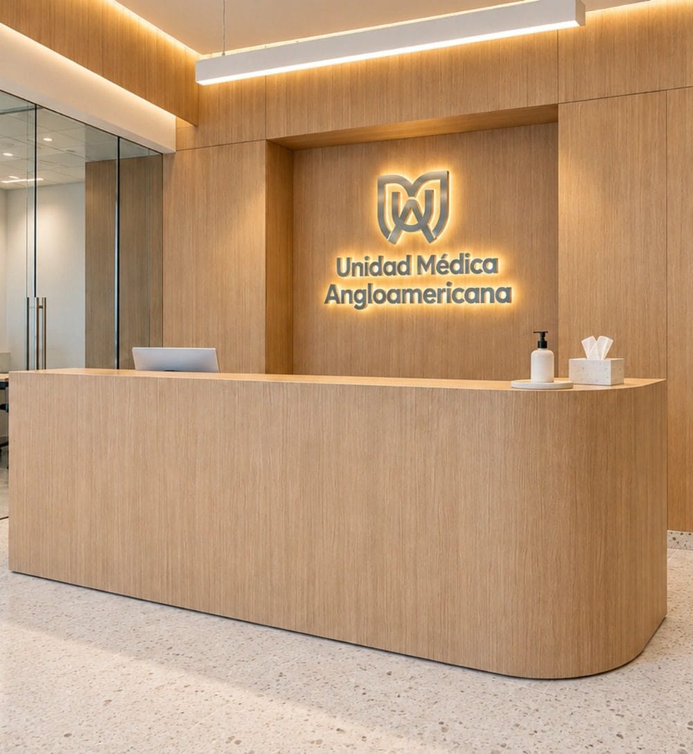 Mostrador — Unidad Médica Angloamericana, Paseo de la Castellana 98